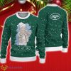 New York Jets Christmas Santa Claus Tattoo Pattern Ugly Christmas Sweater Christmas Gift For Family Product Photo 1