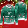 New York Jets Christmas Skull Candy Cane Ugly Christma Sweater Product Photo 1