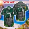 New York Jets NFL Hawaiian Shirt Leaf Logo Angry For Men And Women Gift Fans Custom Name - New York Jets NFL Hawaiian Shirt_1