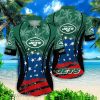 New York Jets NFL Vintage Palm Tree Flag Pattern Aloha Hawaiian Shirt Summer Gift Product Photo 1