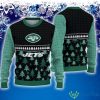 New York Jets Ugly Christmas Sweater Knitted Poinsettia Knitted Gift For Fans - New York Jets Ugly Christmas Sweater Knitted Poinsettia Knitted Gift For Fans