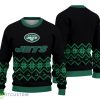 New York Jets Vintage Snowflake Christmas Pattern Ugly Christmas Sweater Christmas Gift For Family Product Photo 1