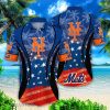New York Mets MLB Vintage Palm Tree Flag Pattern Aloha Hawaiian Shirt Summer Gift Product Photo 1