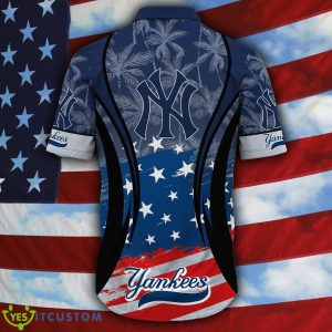 New York Yankees MLB Flag US Background Hawaiian Shirt For Men And Women - New York Yankees MLB Flag US Background Hawaiian Shirt For Men And Women Photo 4