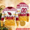 NFL Arizona Cardinals Design 3D Knitted Christmas Sweater Custom Number And Name - NFL Arizona Cardinals Design 3D Knitted Christmas Sweater Custom Number And Name