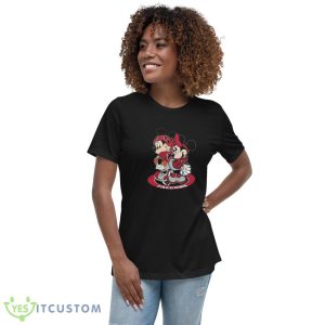 NFL Atlanta Falcons Mickey Mouse And Minnie Mouse Shirt Gift For Fan - 6400 Women's Relaxed Short Sleeve Jersey Tee