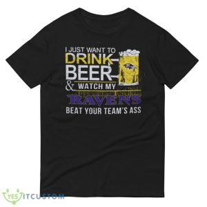 NFL Baltimore Ravens Drink Beer And Watch My Ravens Shirt Gift For Fan 12 NFL Baltimore Ravens Drink Beer And Watch My Ravens Shirt Gift For Fan - 980 Lightweight Fashion Short Sleeve T-Shirt