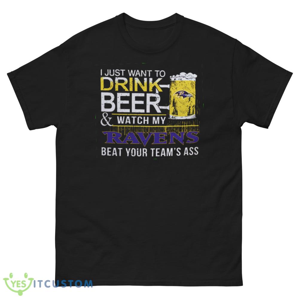 NFL Baltimore Ravens Drink Beer And Watch My Ravens Shirt Gift For Fan 7 NFL Baltimore Ravens Drink Beer And Watch My Ravens Shirt Gift For Fan - Men’s Classic Tee Gildan 5000