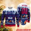 NFL Buffalo Bills Festivity 3D Ugly Christmas Sweater Custom Number And Name - NFL Buffalo Bills Festivity 3D Ugly Christmas Sweater Custom Number And Name