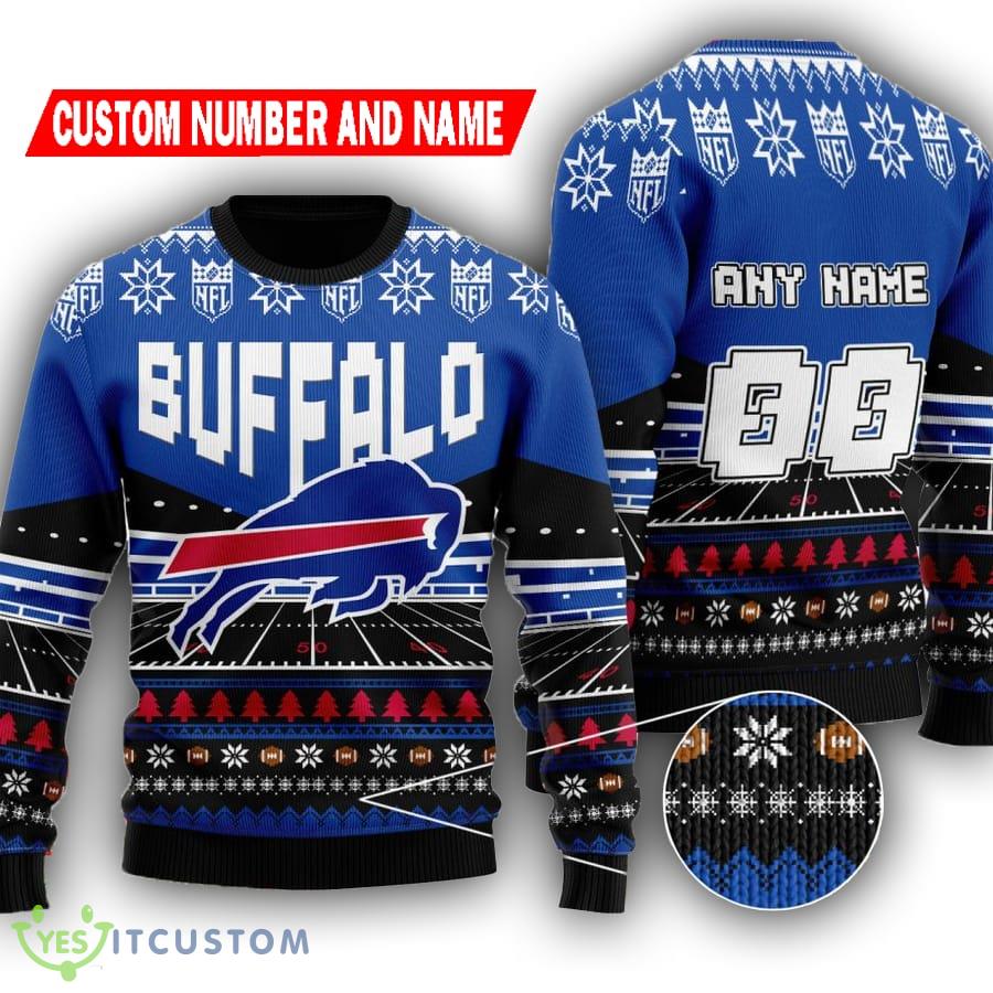 NFL Buffalo Bills Rugby Stadium Ugly Christmas Sweater Custom Number And Name 3 NFL Buffalo Bills Rugby Stadium Ugly Christmas Sweater Custom Number And Name - NFL Buffalo Bills Rugby Stadium Ugly Christmas Sweater Custom Number And Name