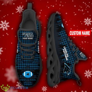 NFL Carolina Panthers Snowflakes Christmas Tree Max Soul Shoes Custom Name - NFL Carolina Panthers Snowflakes Christmas Tree Max Soul Shoes Custom Name Photo 3