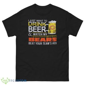 NFL Chicago Bears Drink Beer And Watch My Bears Shirt Gift For Fan - Men’s Classic Tee Gildan 5000