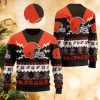 NFL Cleveland Browns Christmas 3D Candle Ugly Sweater - NFL Cleveland Browns Christmas 3D Candle Ugly Sweater
