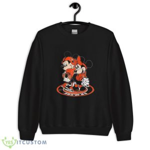 NFL Cleveland Browns Mickey Mouse And Minnie Mouse Shirt Gift For Fan - 18000 Unisex Heavy Blend Crewneck Sweatshirt