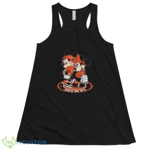NFL Cleveland Browns Mickey Mouse And Minnie Mouse Shirt Gift For Fan - 8800 Women's Flowy Racerback Tank