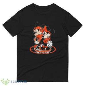 NFL Cleveland Browns Mickey Mouse And Minnie Mouse Shirt Gift For Fan - 980 Lightweight Fashion Short Sleeve T-Shirt