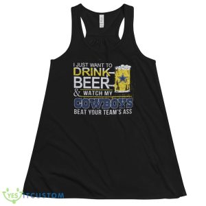 NFL Dallas Cowboys Drink Beer And Watch My Cowboys Shirt Gift For Fan - 8800 Women's Flowy Racerback Tank