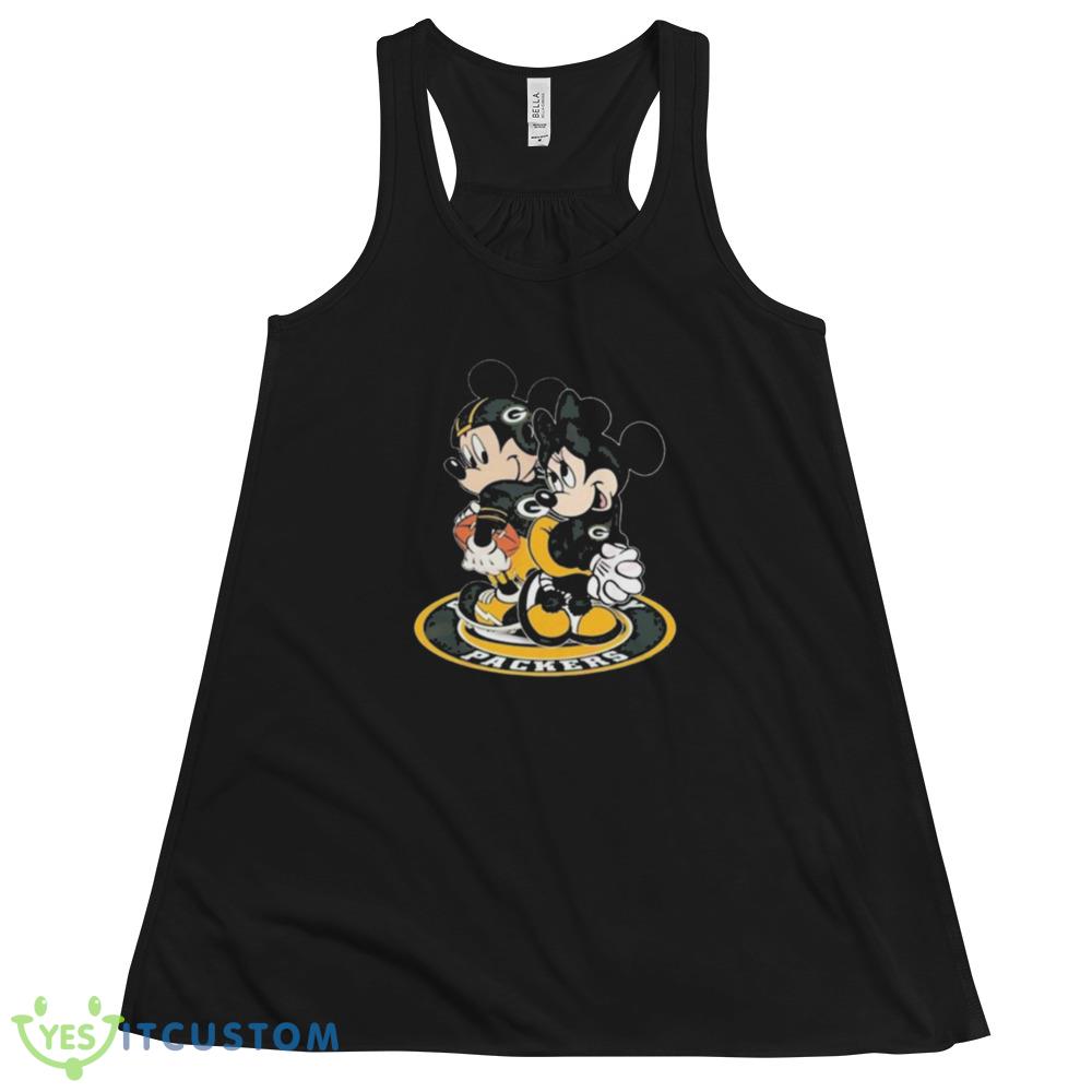 NFL Green Bay Packers Mickey Mouse And Minnie Mouse Shirt Gift For Fan 5 NFL Green Bay Packers Mickey Mouse And Minnie Mouse Shirt Gift For Fan - 8800 Women's Flowy Racerback Tank