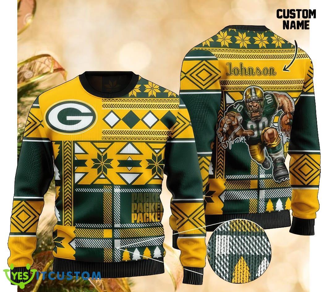 NFL Green Bay Packers Personalized Christmas Weave All Over Print Knitted Sweater 3 NFL Green Bay Packers Personalized Christmas Weave All Over Print Knitted Sweater - NFL Green Bay Packers Personalized Christmas Weave All Over Print Knitted Sweater