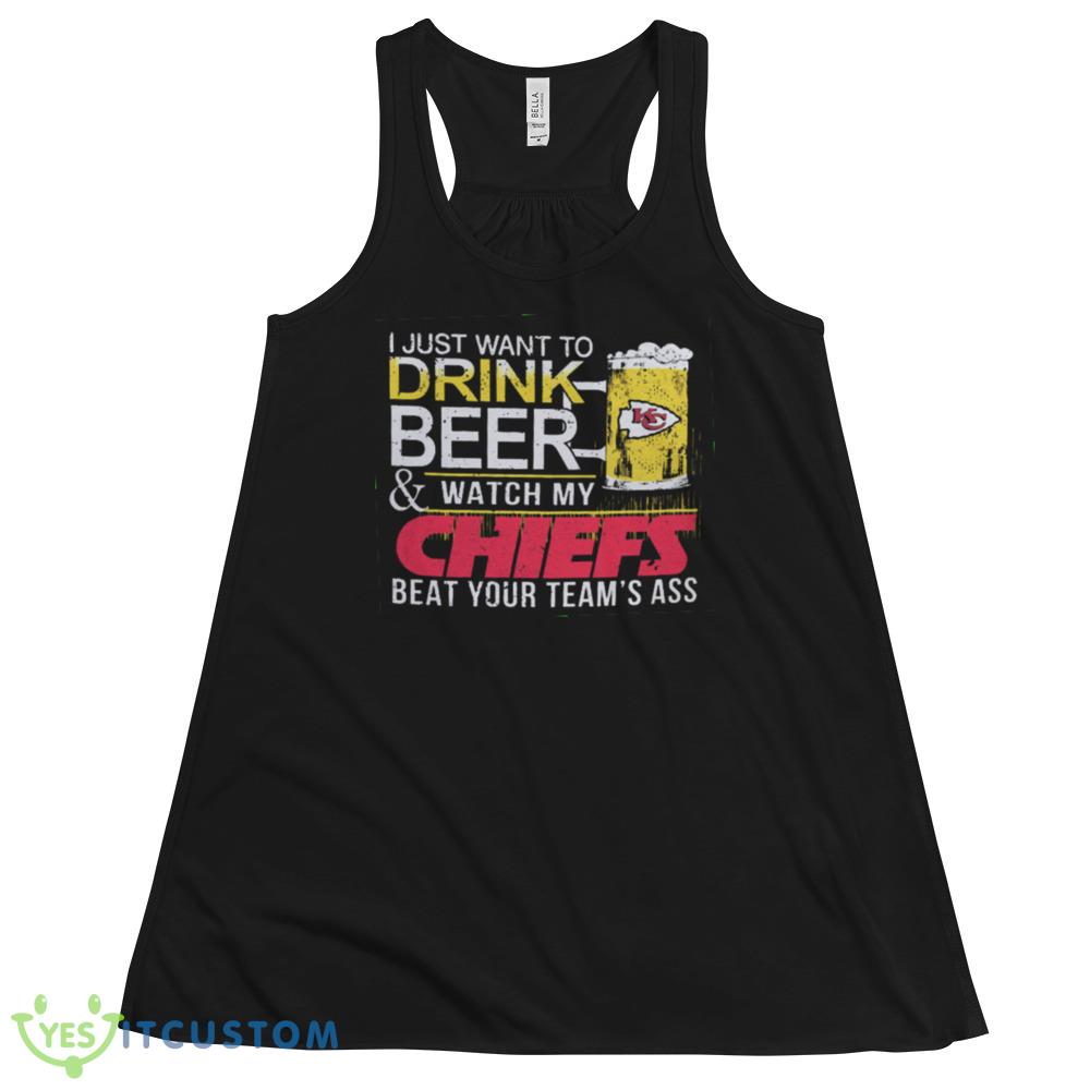 NFL Kansas City Chiefs Drink Beer And Watch My Chiefs Shirt Gift For Fan 5 NFL Kansas City Chiefs Drink Beer And Watch My Chiefs Shirt Gift For Fan - 8800 Women's Flowy Racerback Tank