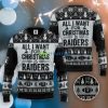 NFL Las Vegas Raiders All I Want For Christmas Christmas Gift Ugly Christmas Sweater Product Photo 1