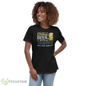 NFL Miami Dolphins Drink Beer And Watch My Dolphins Shirt Gift For Fan - 6400 Women's Relaxed Short Sleeve Jersey Tee