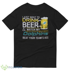 NFL Miami Dolphins Drink Beer And Watch My Dolphins Shirt Gift For Fan - 980 Lightweight Fashion Short Sleeve T-Shirt