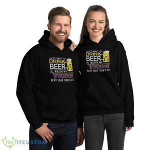 NFL Minnesota Vikings Drink Beer And Watch My Vikings Shirt Gift For Fan - 18500 Unisex Heavy Blend Hooded Sweatshirt