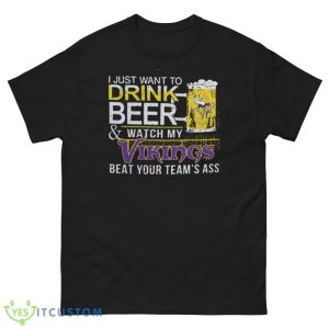 NFL Minnesota Vikings Drink Beer And Watch My Vikings Shirt Gift For Fan - Men’s Classic Tee Gildan 5000