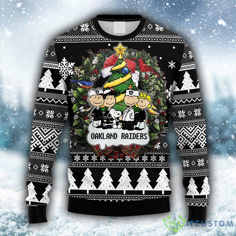 NFL Oakland Raiders Snoopy Dog Christmas Ugly 3D Sweater For Men And Women Gift Ugly Christmas - NFL Oakland Raiders Snoopy Dog Christmas Ugly Sweater_1