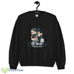 NFL Philadelphia Eagles Mickey And Minnie Mouse Shirt Gift For Fan - 18000 Unisex Heavy Blend Crewneck Sweatshirt