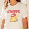 NFL Pikachu Football Sports Kansas City Chiefs T Shirt - White Ladies T-Shirt