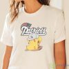 NFL Pikachu Football Sports New England Patriots T Shirt - White Ladies T-Shirt
