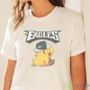 NFL Pikachu Football Sports Philadelphia Eagles T Shirt - White Ladies T-Shirt