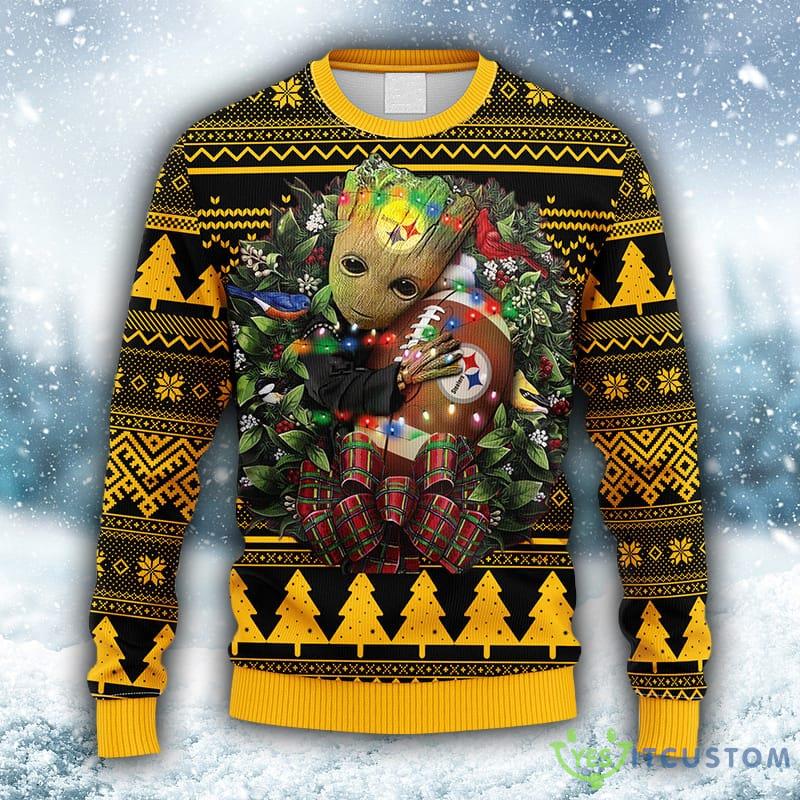 NFL Pittsburgh Steelers Groot Hug Christmas Ugly 3D Sweater For Men And Women Gift Ugly Christmas 5 NFL Pittsburgh Steelers Groot Hug Christmas Ugly 3D Sweater For Men And Women Gift Ugly Christmas - NFL Pittsburgh Steelers Groot Hug Christmas Ugly Sweater_1