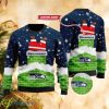 NFL Seattle Seahawks Personalized Christmas Reindeer 3D Ugly Sweater - NFL Seattle Seahawks Personalized Christmas Reindeer 3D Ugly Sweater