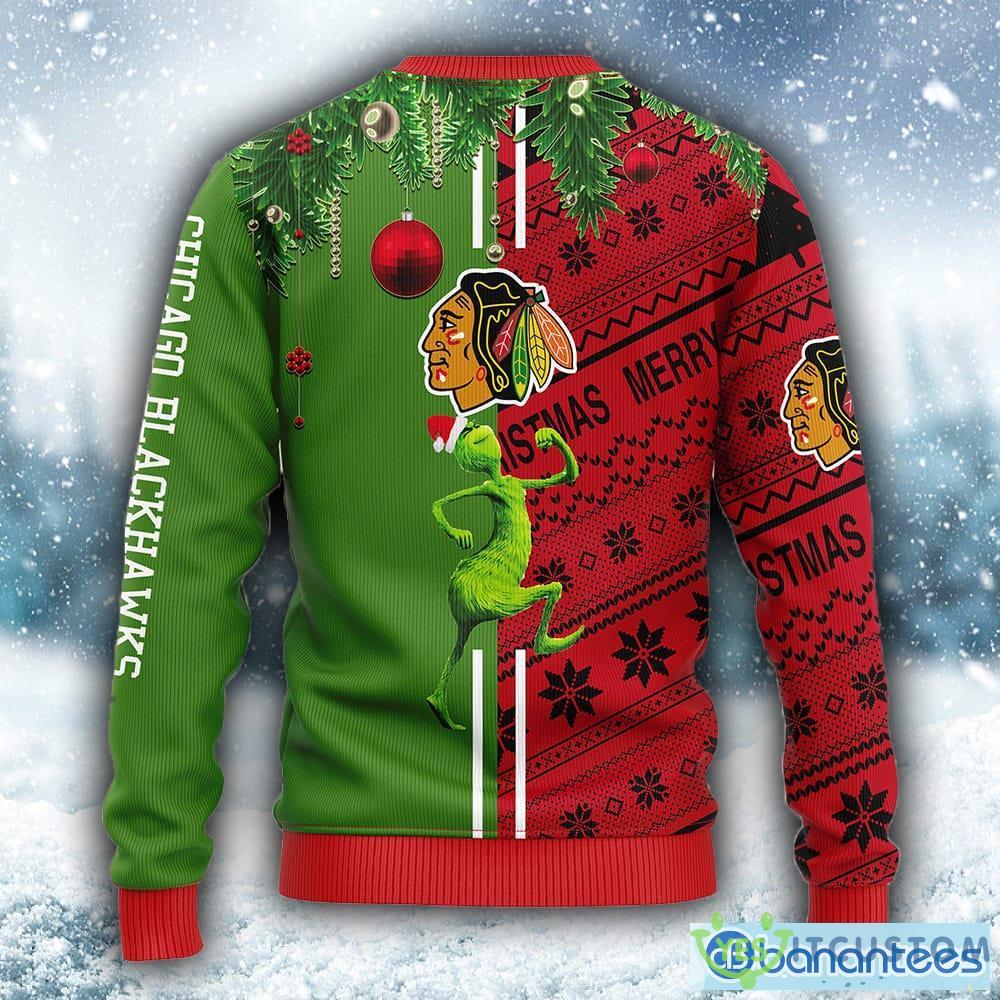 NHL Chicago Blackhawks Funny Grinch Christmas Ugly 3D Knitted Sweater For Men And Women Gift Ugly Christmas 6 NHL Chicago Blackhawks Funny Grinch Christmas Ugly 3D Knitted Sweater For Men And Women Gift Ugly Christmas - NHL Chicago Blackhawks Funny Grinch Christmas Ugly Sweater_2