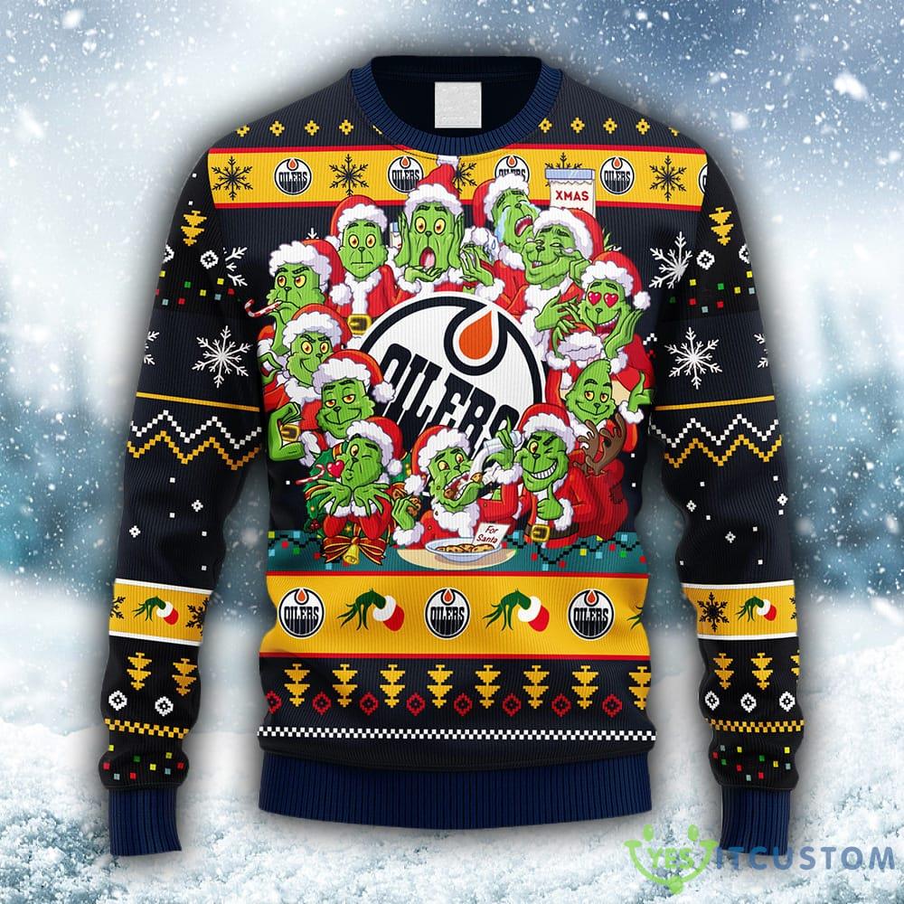 NHL Edmonton Oilers 12 Grinch Xmas Day Christmas Ugly 3D Sweater For Men And Women Gift Ugly Christmas - NHL Edmonton Oilers 12 Grinch Xmas Day Christmas Ugly Sweater