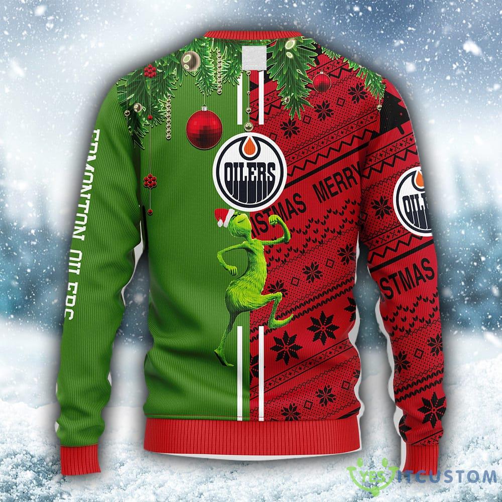 NHL Edmonton Oilers Grinch & Scooby-Doo Christmas Ugly 3D Sweater For Men And Women Gift Ugly Christmas - NHL Edmonton Oilers Grinch & Scooby-Doo Christmas Ugly Sweater_1