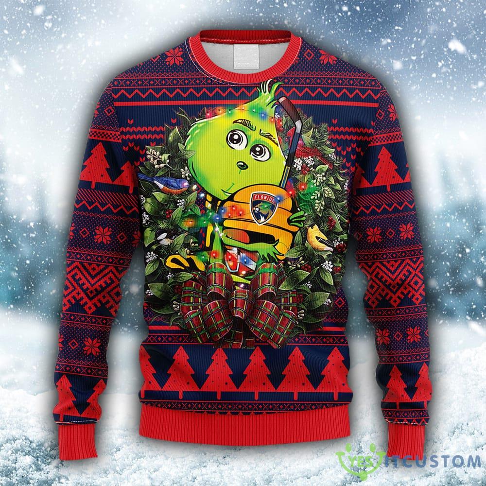 NHL Florida Panthers Grinch Hug Christmas Ugly 3D Sweater For Men And Women Gift Ugly Christmas - NHL Florida Panthers Grinch Hug Christmas Ugly Sweater_1