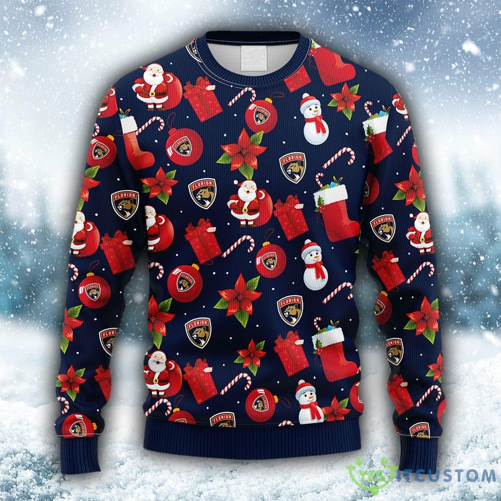 NHL Florida Panthers Santa Claus Snowman Christmas Ugly 3D Sweater For Men And Women Gift Ugly Christmas - NHL Florida Panthers Santa Claus Snowman Christmas Ugly Sweater_1