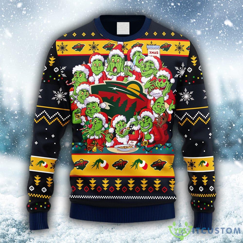 NHL Minnesota Wild 12 Grinch Xmas Day Christmas Ugly 3D Sweater For Men And Women Gift Ugly Christmas - NHL Minnesota Wild 12 Grinch Xmas Day Christmas Ugly Sweater