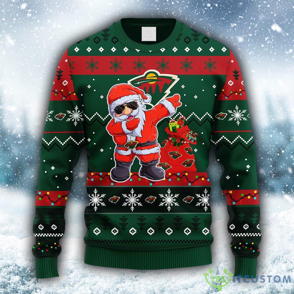 NHL Minnesota Wild Dabbing Santa Claus Christmas Ugly 3D Sweater For Men And Women Gift Ugly Christmas 6 NHL Minnesota Wild Dabbing Santa Claus Christmas Ugly 3D Sweater For Men And Women Gift Ugly Christmas - NHL Minnesota Wild Dabbing Santa Claus Christmas Ugly Sweater_2