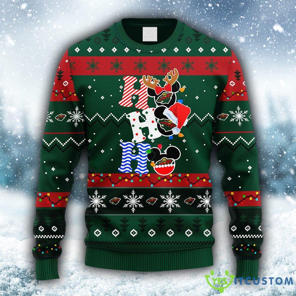 NHL Minnesota Wild HoHoHo Mickey Christmas Ugly 3D Sweater For Men And Women Gift Ugly Christmas 2 NHL Minnesota Wild HoHoHo Mickey Christmas Ugly 3D Sweater For Men And Women Gift Ugly Christmas - NHL Minnesota Wild HoHoHo Mickey Christmas Ugly Sweater_2