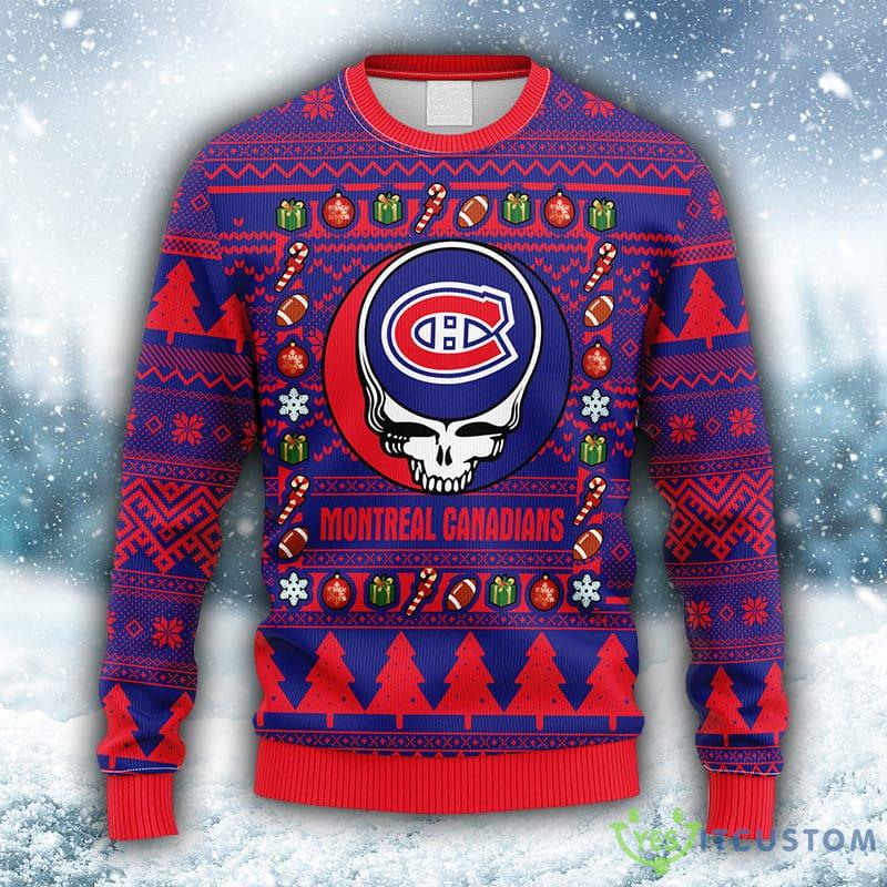 NHL Montreal Canadians Grateful Dead Fleece 3D Sweater For Men And Women Gift Ugly Christmas - NHL Montreal Canadians Grateful Dead Ugly Christmas Fleece Sweater_1