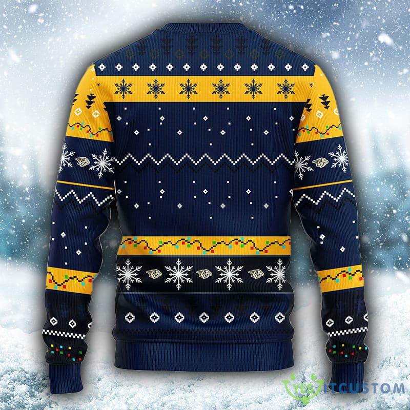 NHL Nashville Predators Dabbing Santa Claus Christmas Ugly 3D Sweater For Men And Women Gift Ugly Christmas - NHL Nashville Predators Dabbing Santa Claus Christmas Ugly Sweater_1