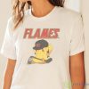 NHL Pikachu Hockey Sports Calgary Flames T Shirt - White Ladies T-Shirt