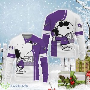 Niagara Purple Eagles Cool Snoopy 3D Sweater Christmas Gift For Men And Women Product Photo 1
