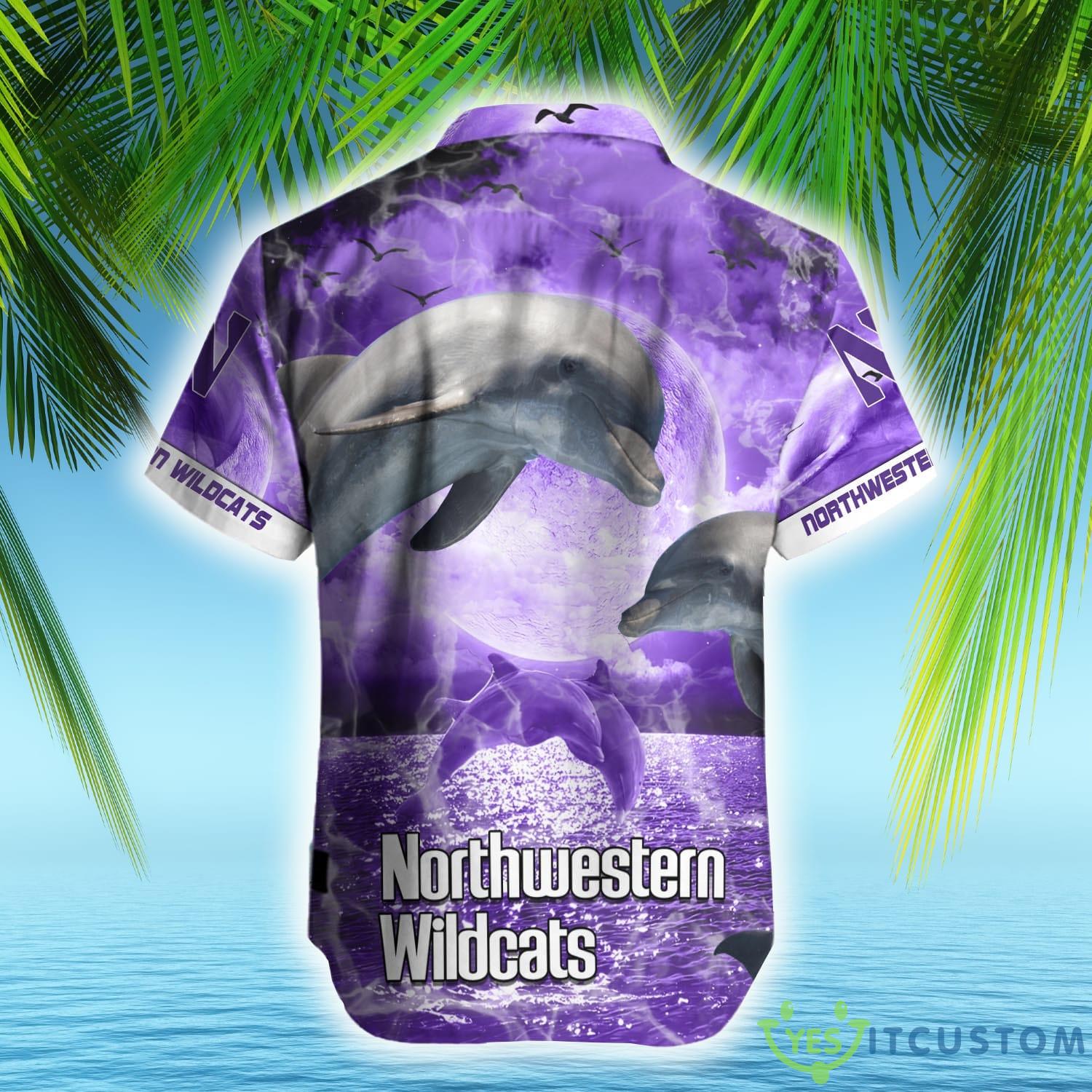 Northwestern Wildcats NCAA Hawaiian Shirt Dolphin Funny AOP Gift For Fans Custom Name 3 Northwestern Wildcats NCAA Hawaiian Shirt Dolphin Funny AOP Gift For Fans Custom Name - Northwestern Wildcats NCAA Hawaiian Shirt_3