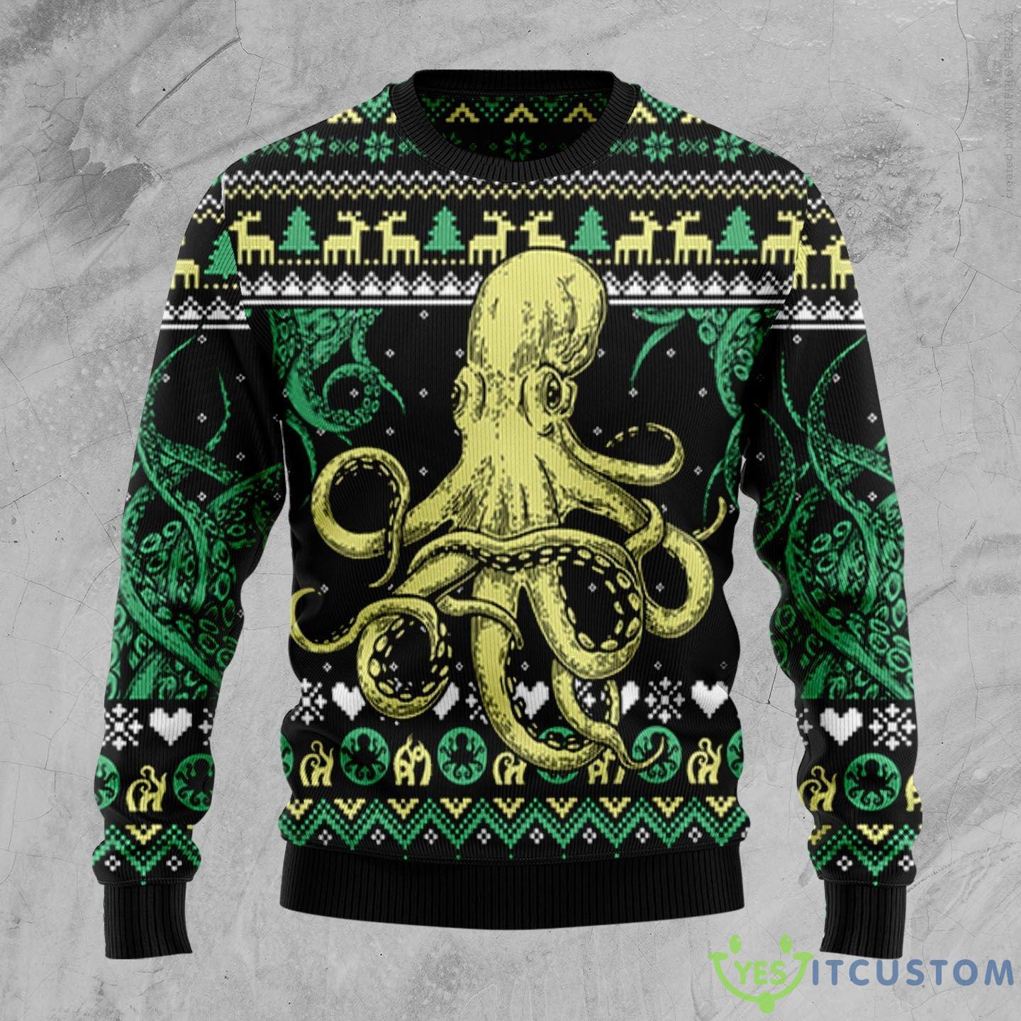 Octopus Cool Ugly Christmas Sweater Gift Men Women - Octopus Cool Merry Ugly Christmas Sweater Gift Men Women_1
